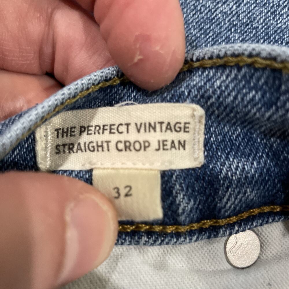 Madewell Perfect Vintage Straight Crop Jean Size 32 Preowned - Picture 6 of 13